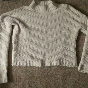 XL white knit mock turtleneck sweater